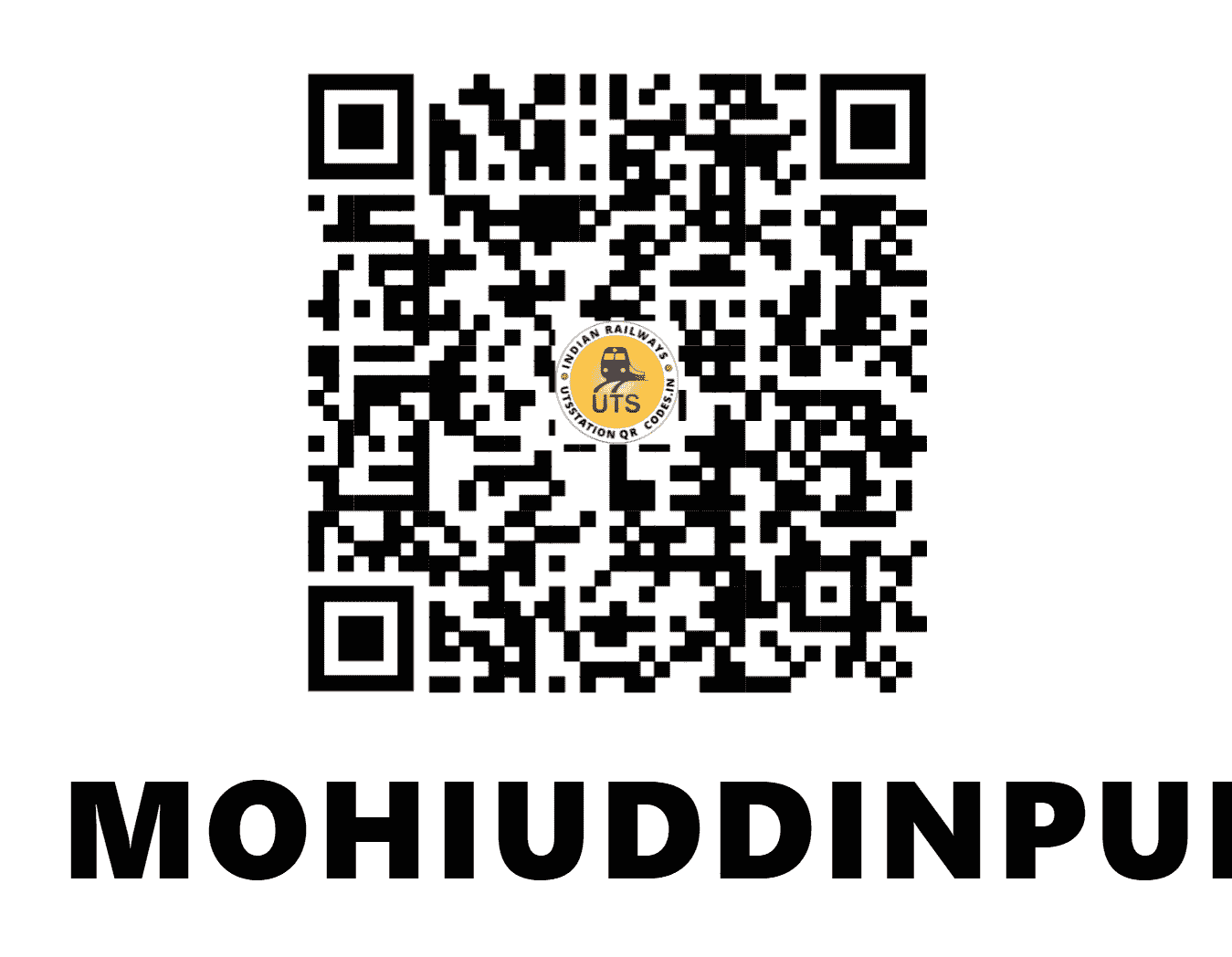 UTS QR Code for MOHIUDDINPUR - MUZ (NR - UTTAR PRADESH)